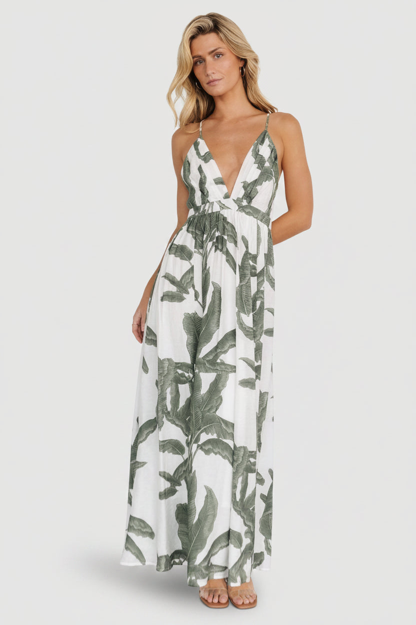 Baltic Born Womens Miramar Maxi Dress | Green Print | Size: Small Baltic Born Womens Miramar Maxi Dress | Green Print | Size: Small