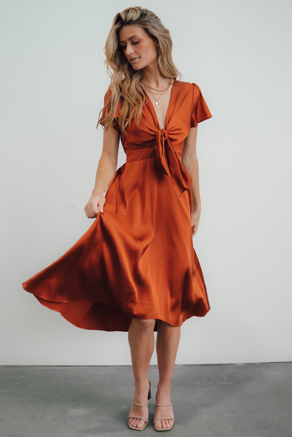 Cottage Dress- Rust – Flutter Dress