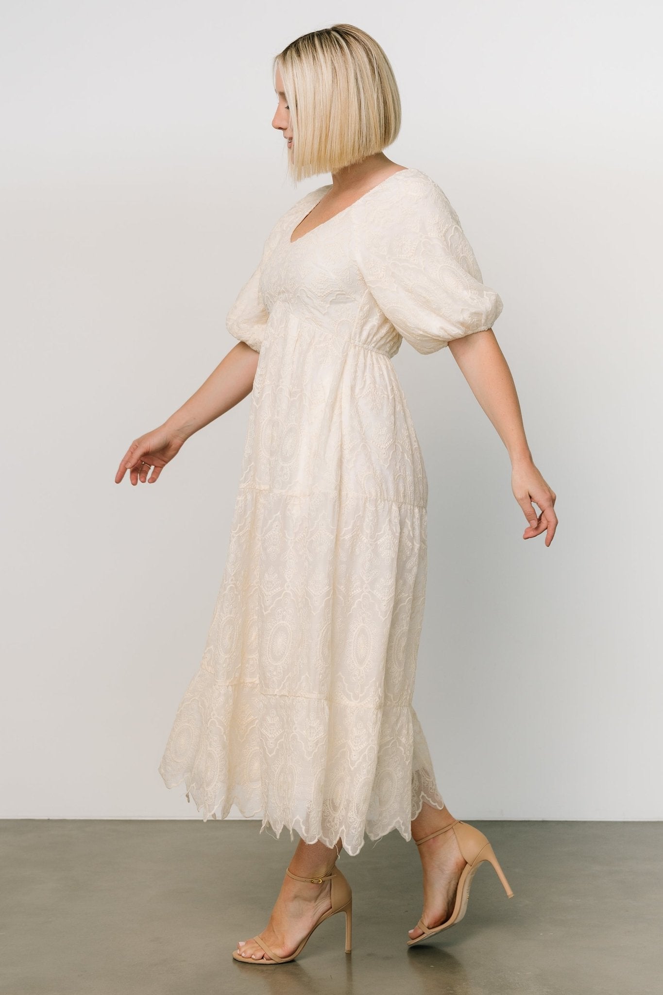 Rawlins Embroidered Dress Ivory Baltic Born