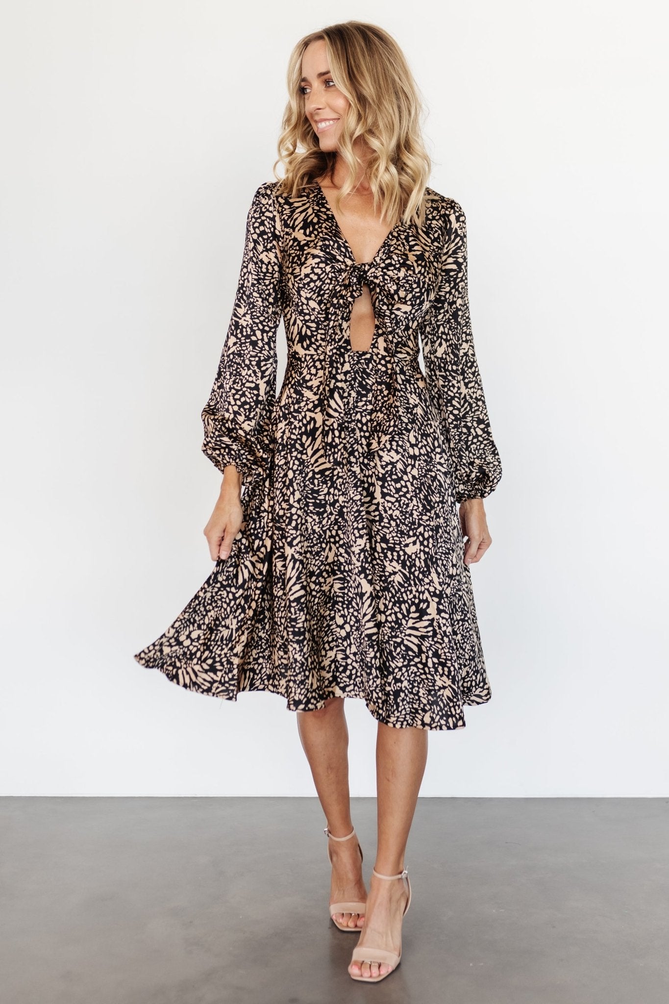 Celleni star 2024 print midi dress