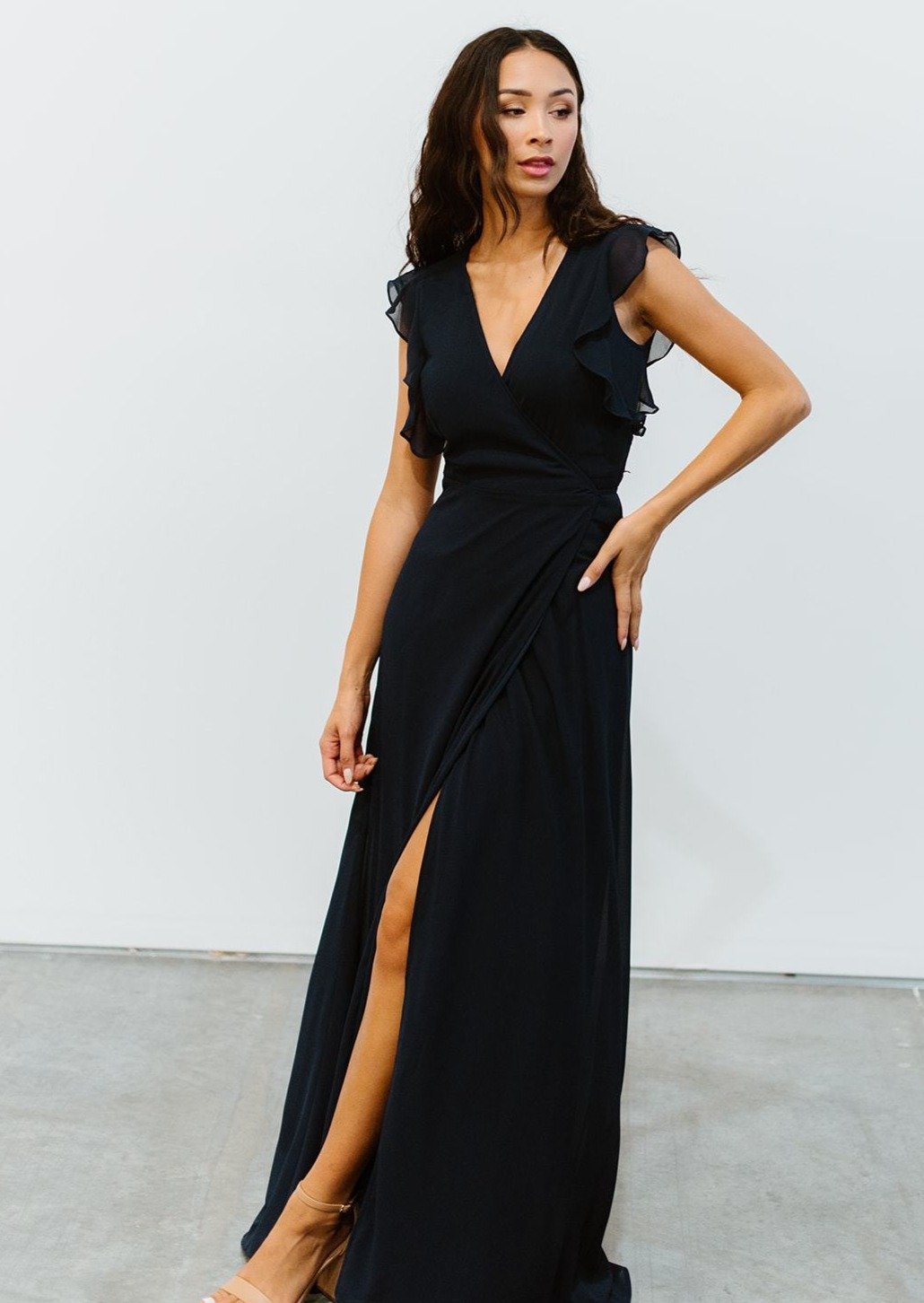 Nova frill wrap maxi dress Clearance