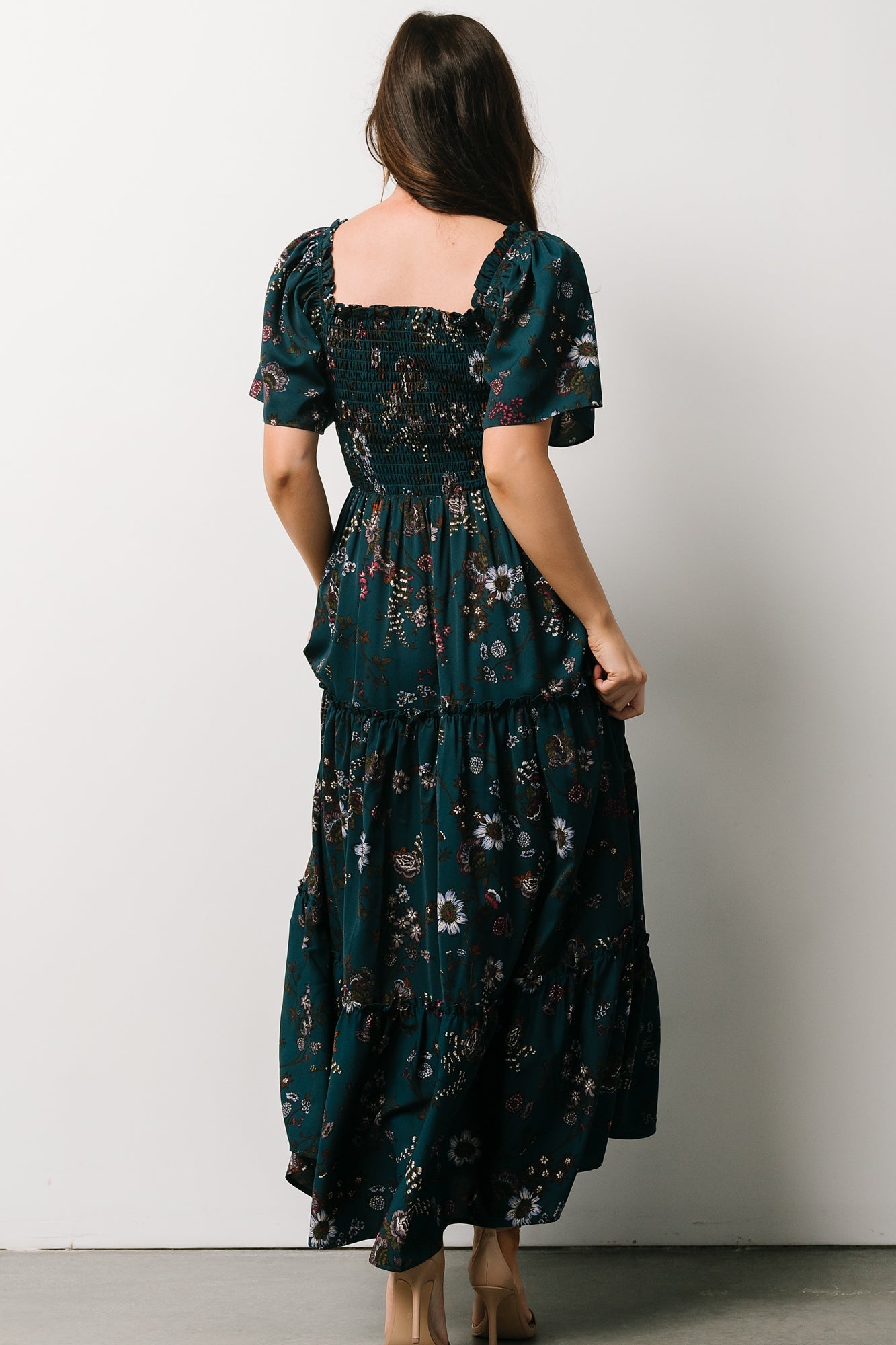 Birdie Maxi Dress, Dusty Blue Floral