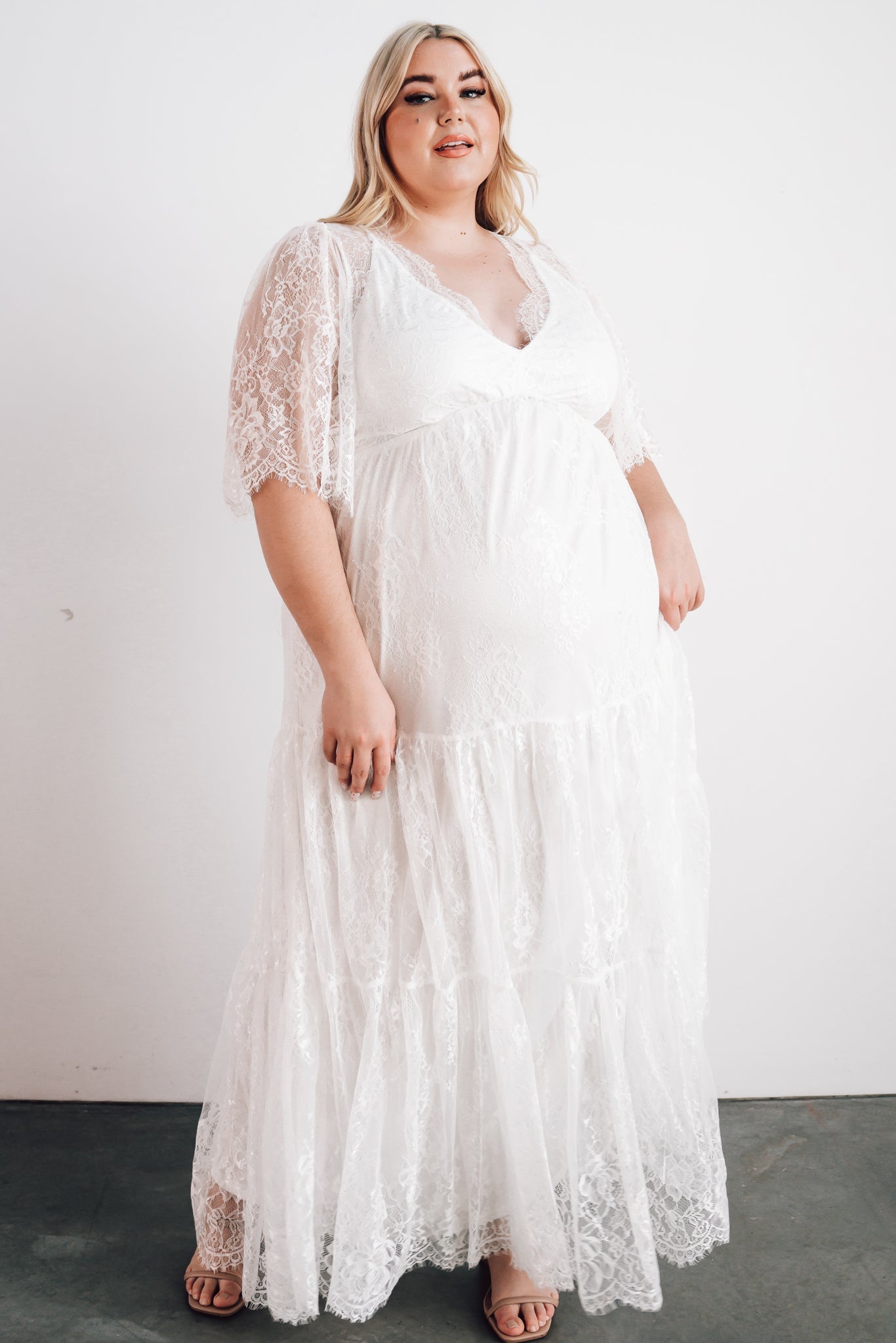 White lace maxi dress canada Clearance
