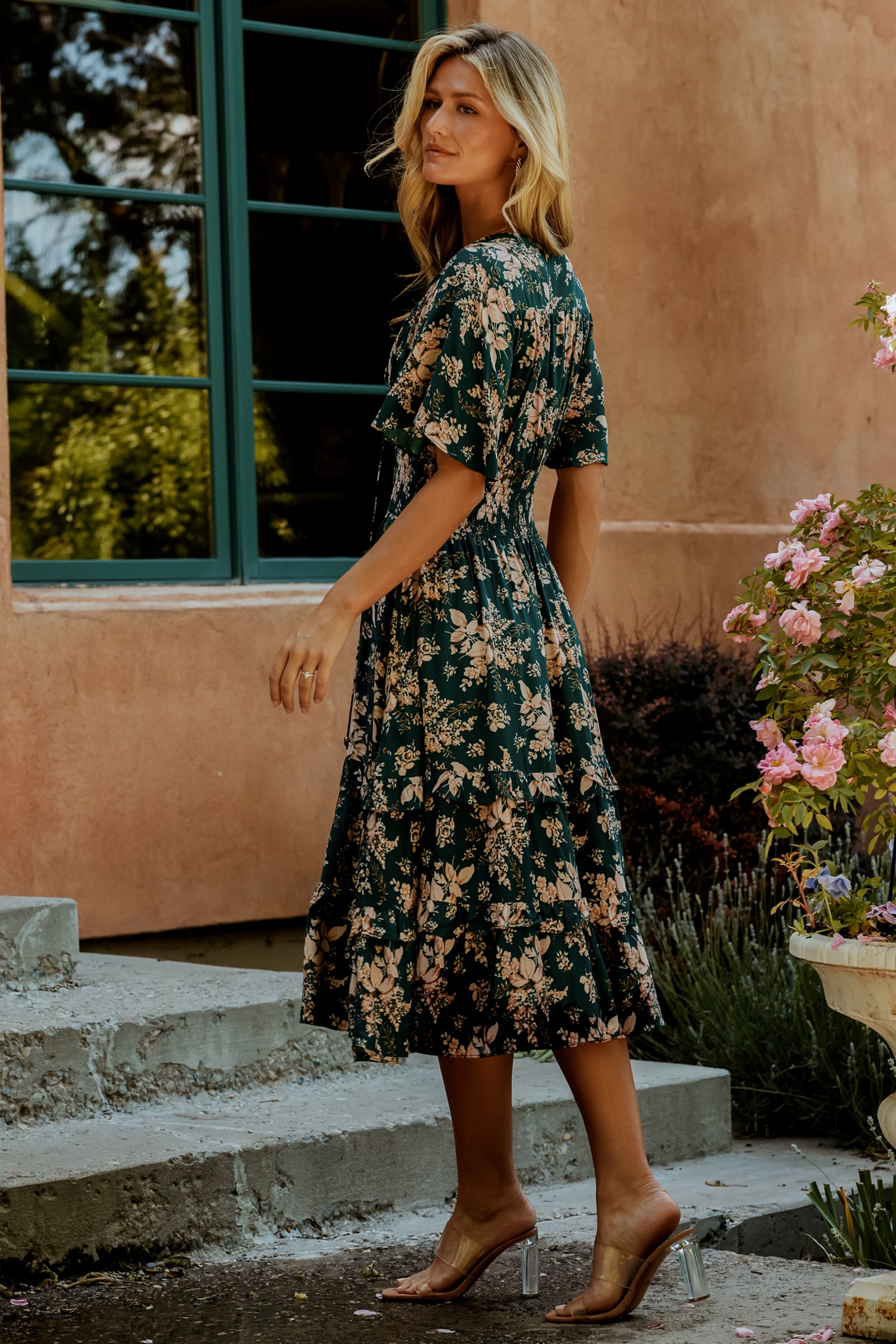 BAROQUE SPELL WOVEN MIDI DRESS