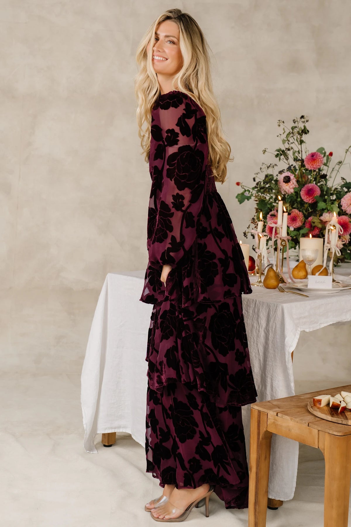 Alexandra Velvet Maxi Dress | Mulberry