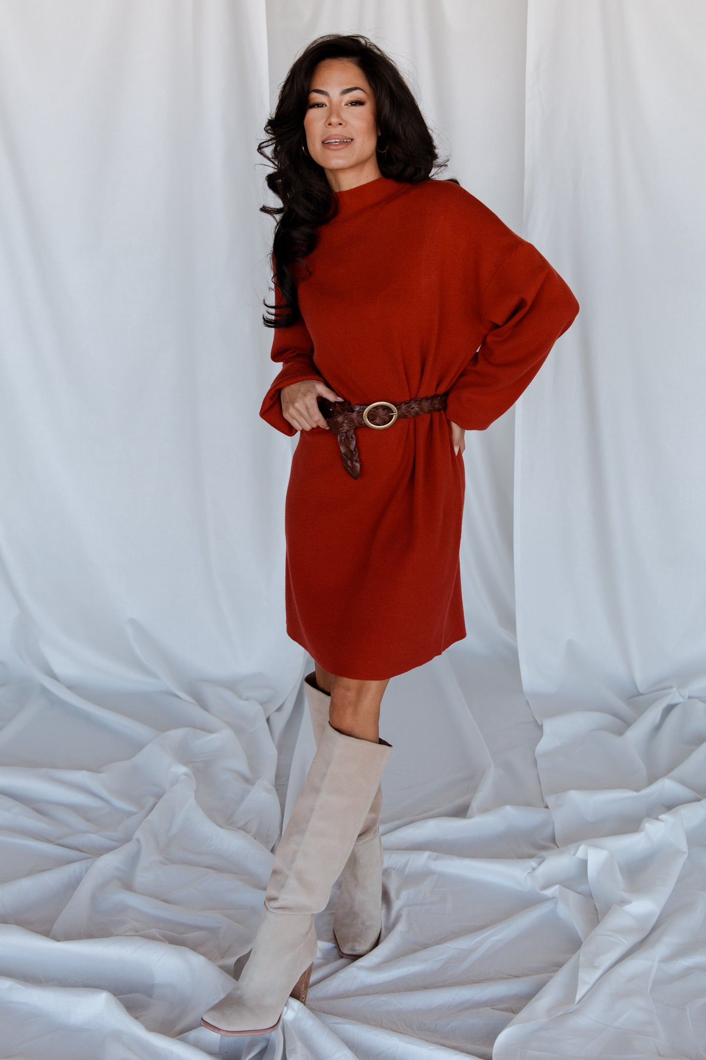 Jennings Sweater Dress | Red