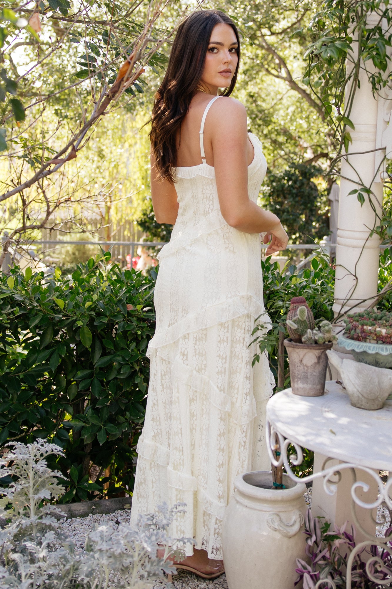 Baltic Born Womens Annabelle Lace Maxi Dress | Cream | Size: XS Baltic Born Womens Annabelle Lace Maxi Dress | Cream | Size: XS