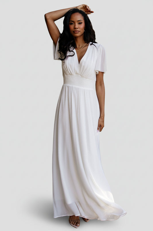 long white summer dress with sleeves Maxi Linen Dress,white Linen Dress,puff Sleeve Dress,white Dress,cottagecore Dress,bridal Linen Dress