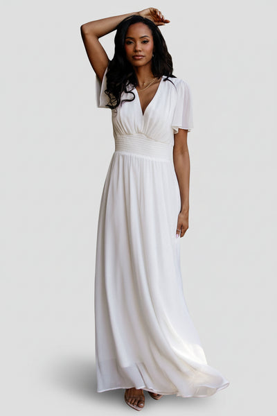 Baltic Born Womens Birdie Maxi Dress | White