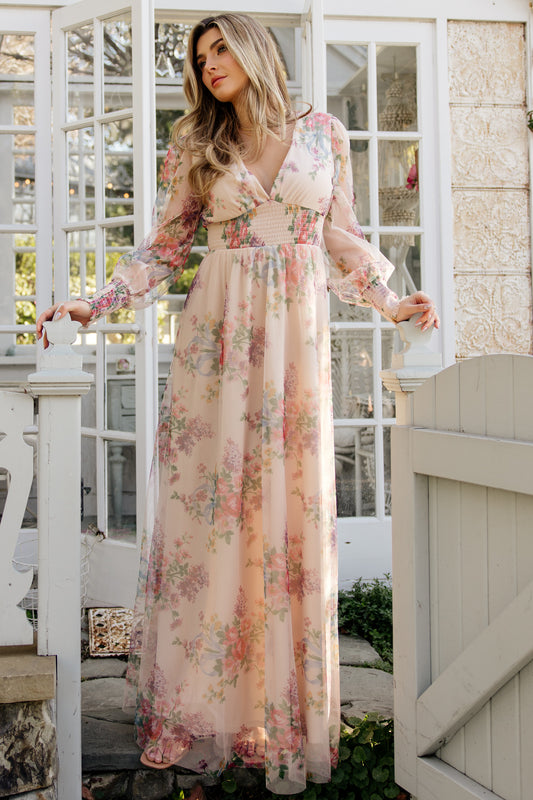 Layla Tulle Maxi Dress | Romantic Floral