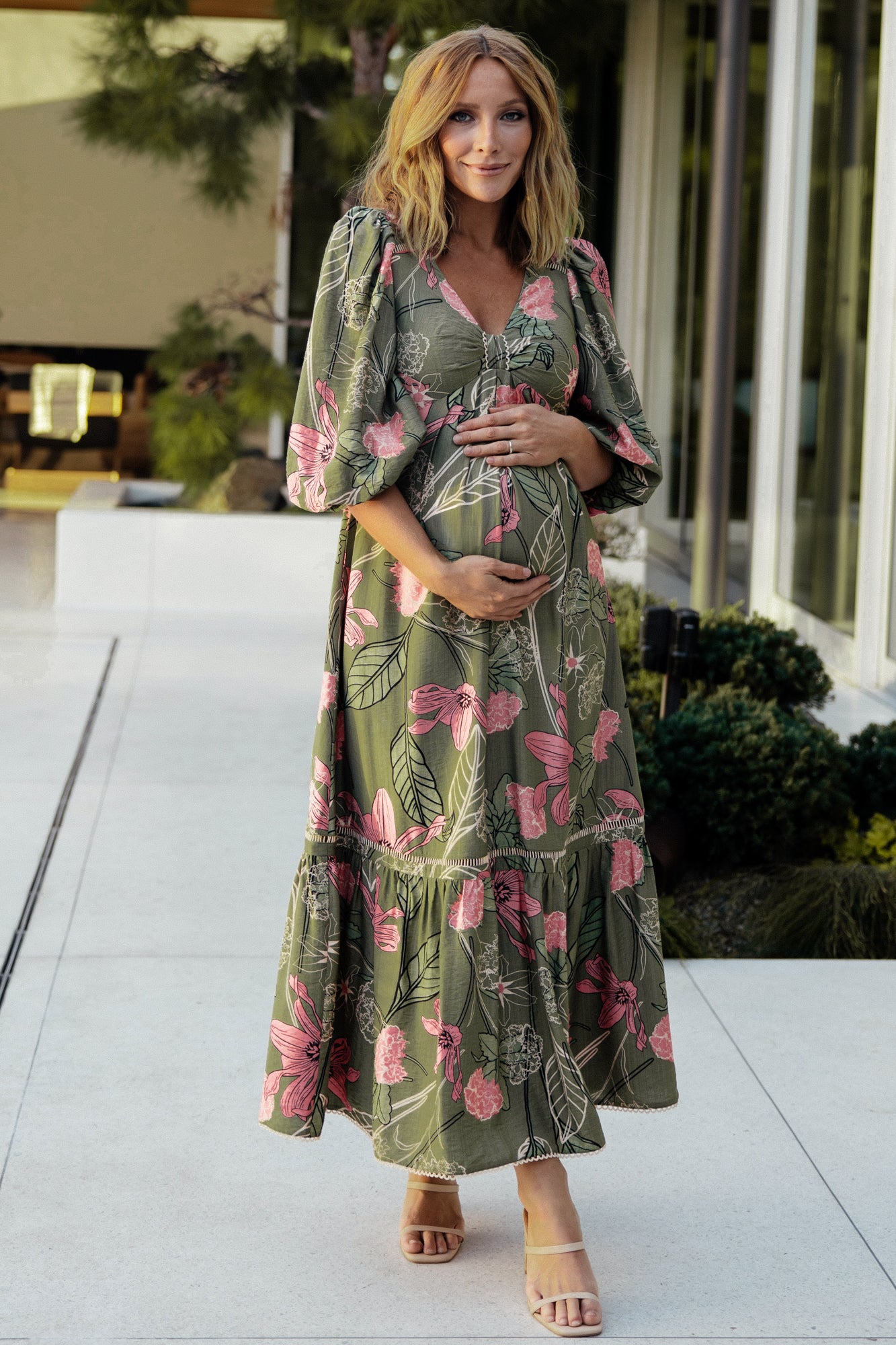Lonna Dress | Olive + Fuschia Floral Lonna Dress | Olive + Fuschia Floral