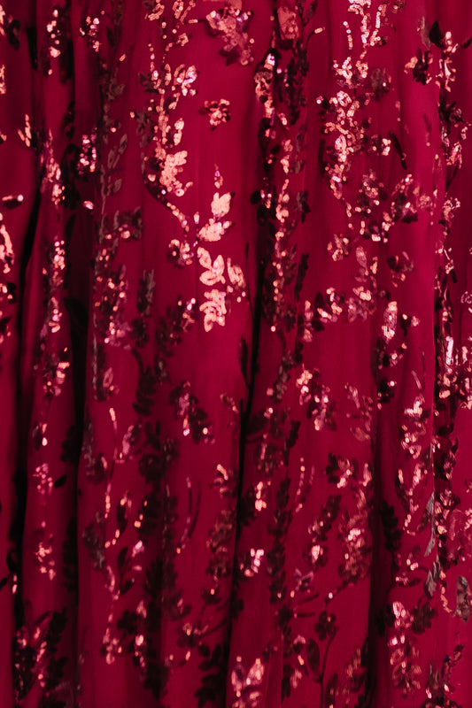 Fabric Swatch - Destiny Sequin | Wine