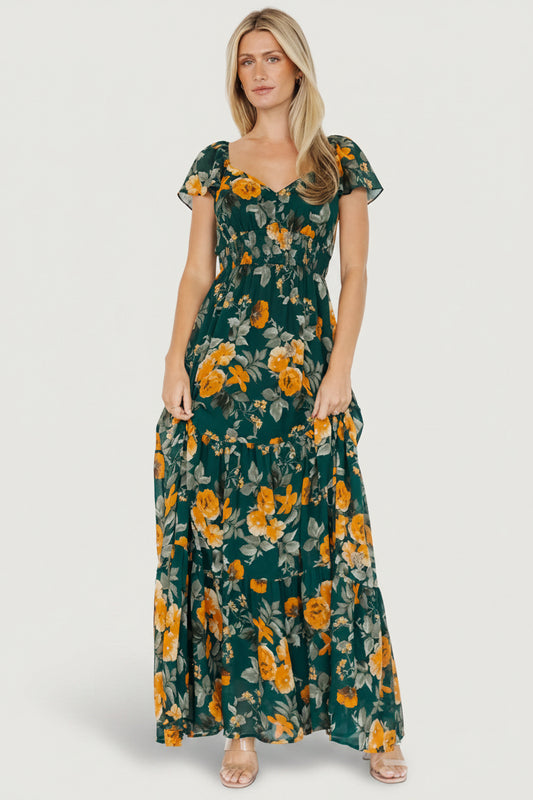 Genevive Maxi Dress | Deep Topaz Floral