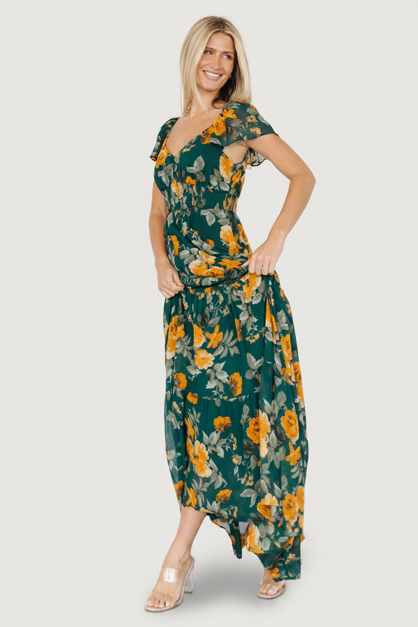 Genevive Maxi Dress | Deep Topaz Floral