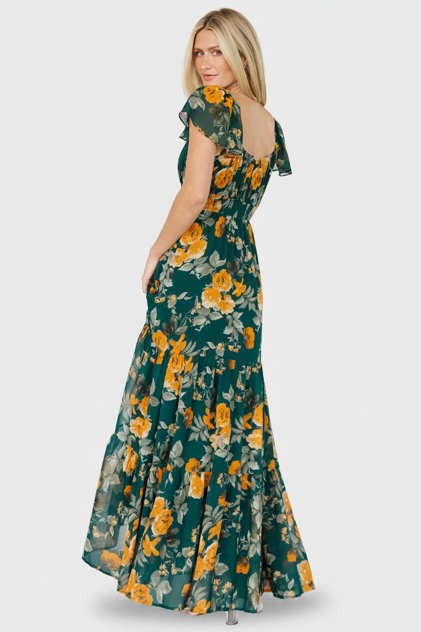 Genevive Maxi Dress | Deep Topaz Floral
