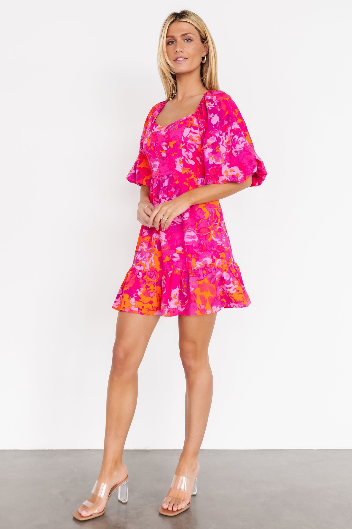 Levy Sweetheart Mini Dress | Fuchsia Multi