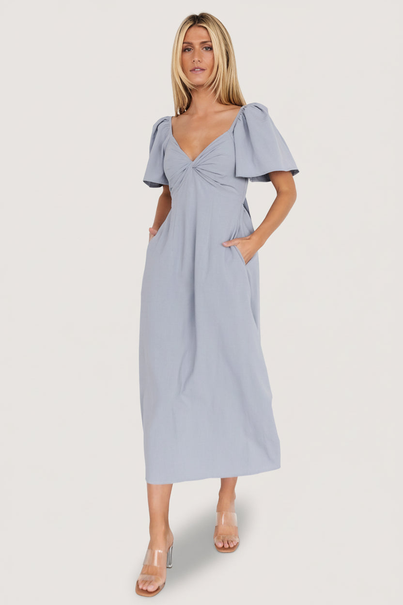 Baltic Born Women's Indie Back Tie Dress - Blue - Casual dresses Baltic Born Women's Indie Back Tie Dress - Blue - Casual dresses