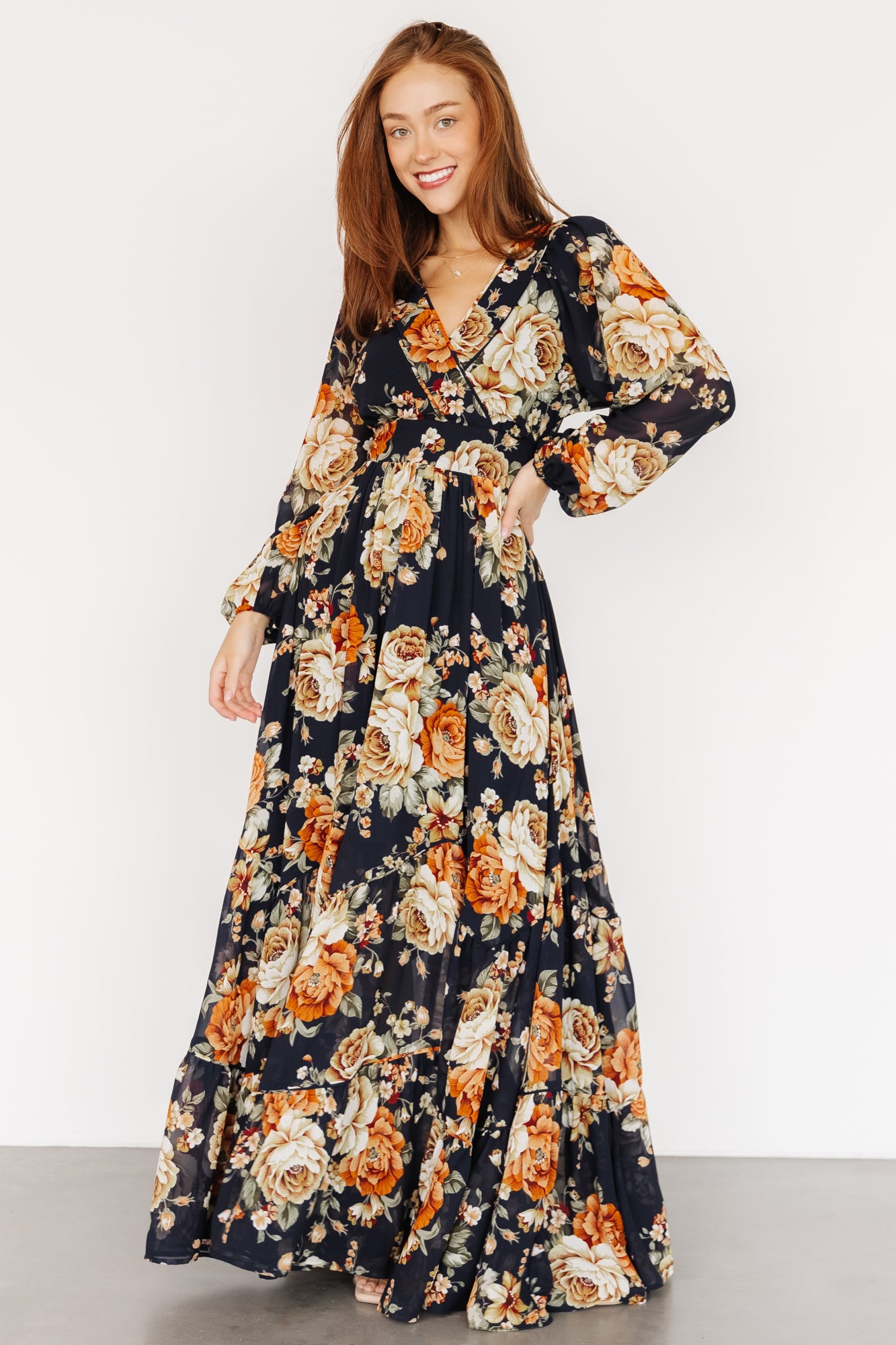 Baltic Born Womens Johanna Maxi Dress | Midnight Floral