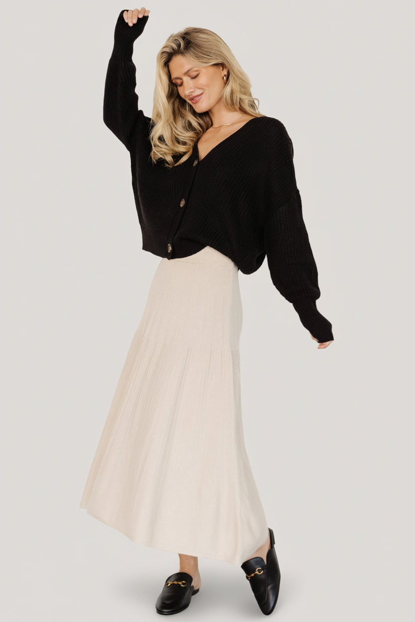 Carynn Knit Midi Skirt | Natural