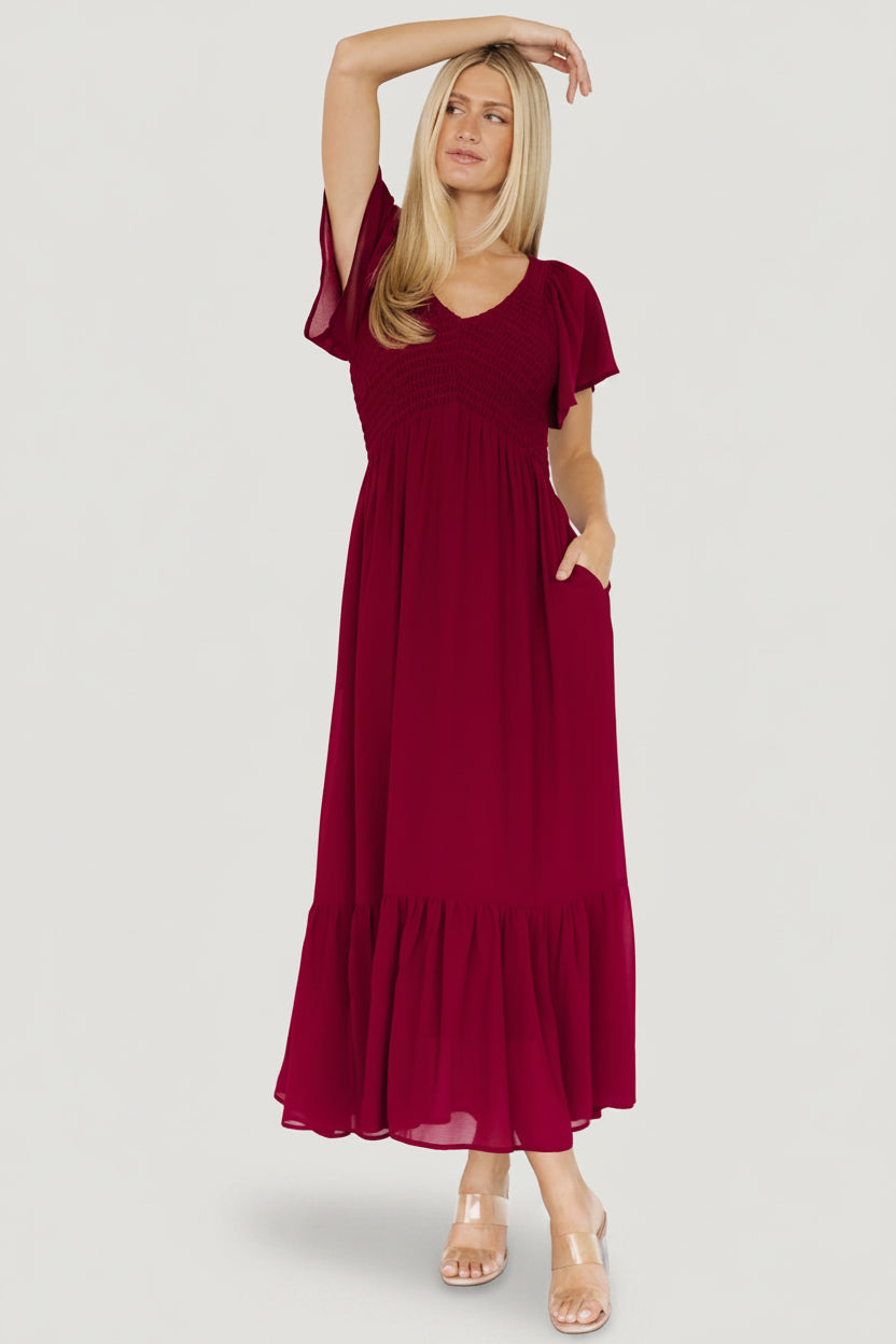 Baltic Born Womens Monica Smocked Dress | Mulberry Baltic Born Womens Monica Smocked Dress | Mulberry