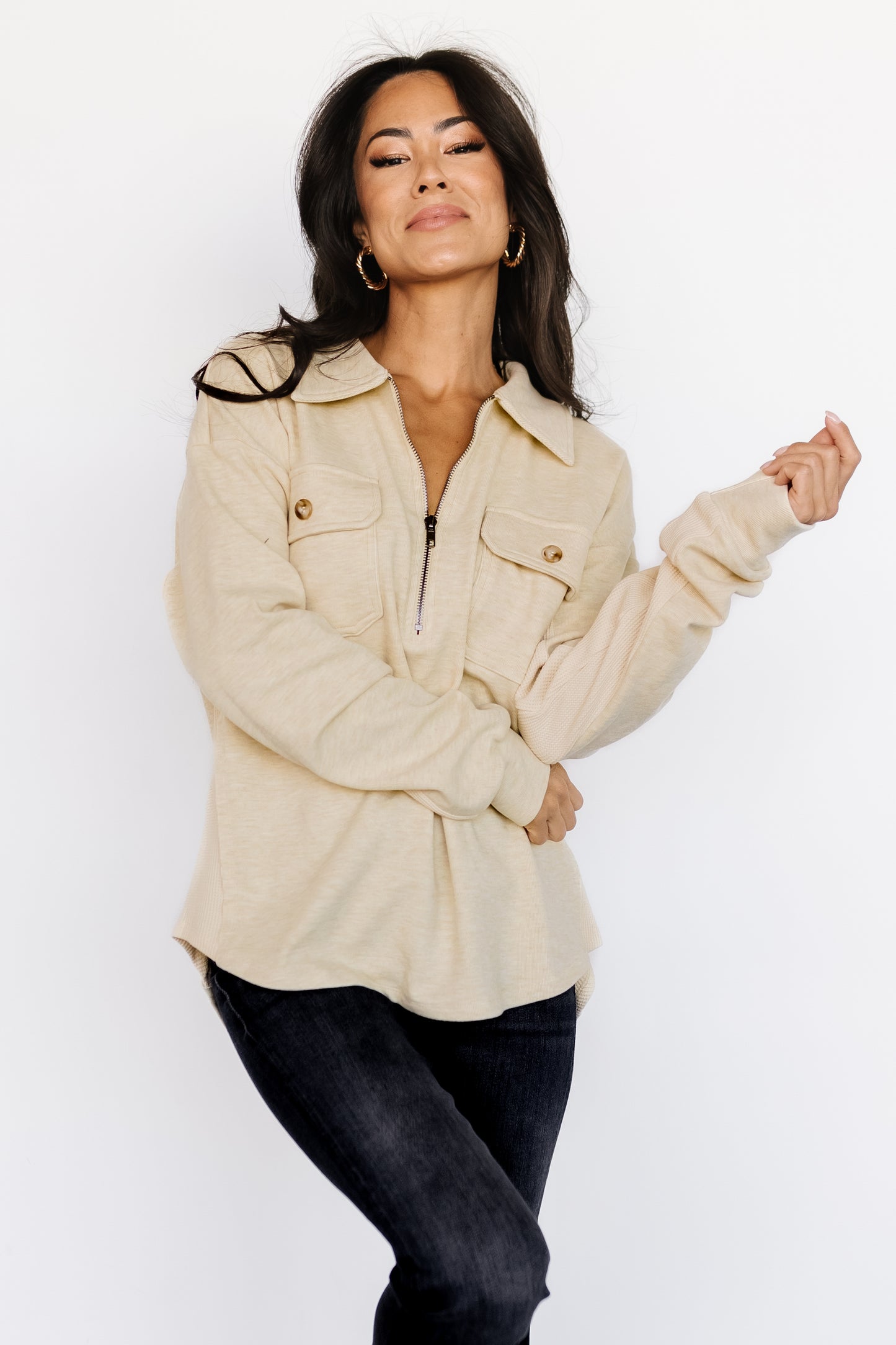 Patrick Half Zip Pullover | Honey