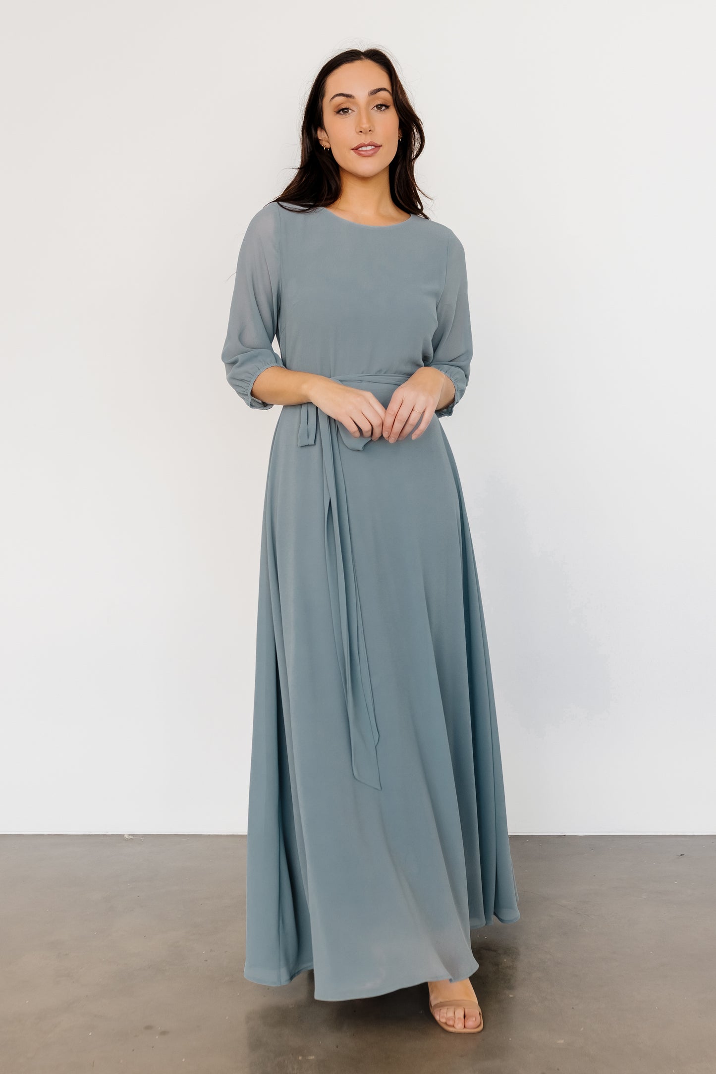 Rebecca Maxi Dress | Dusty Blue