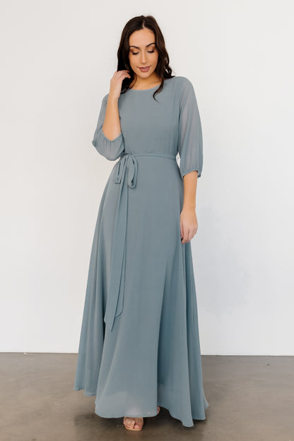 Rebecca Maxi Dress | Dusty Blue