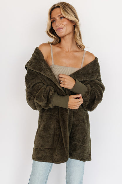 Melrose Teddy Jacket | Olive
