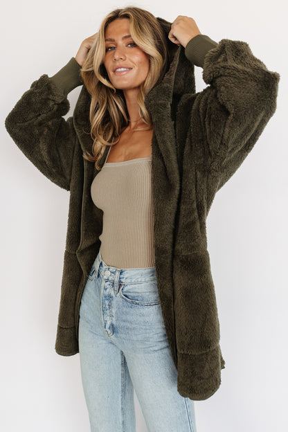 Melrose Teddy Jacket | Olive