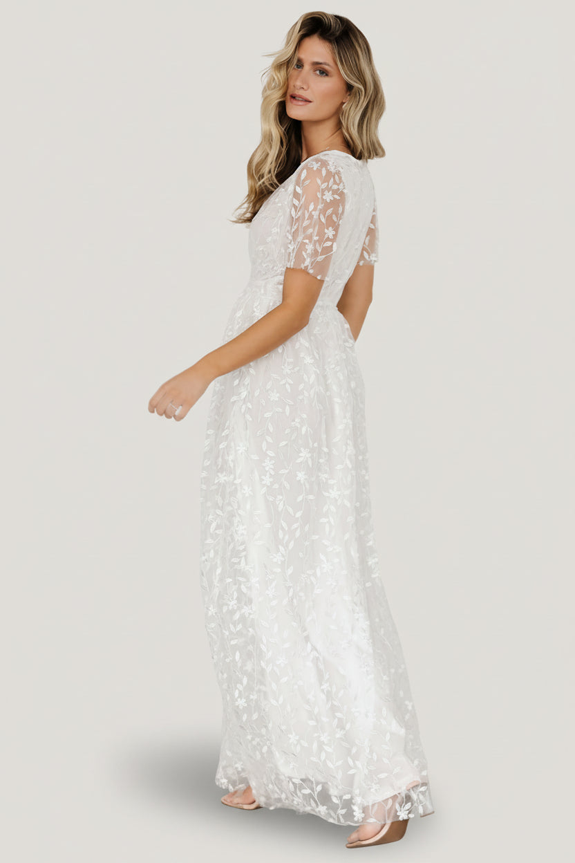 Baltic Born Womens Marseille Embossed Maxi Dress | White | Size: Xs Baltic Born Womens Marseille Embossed Maxi Dress | White | Size: Xs