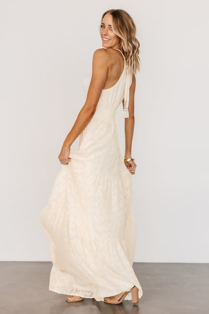 Eilish Embossed Maxi Dress | Cream