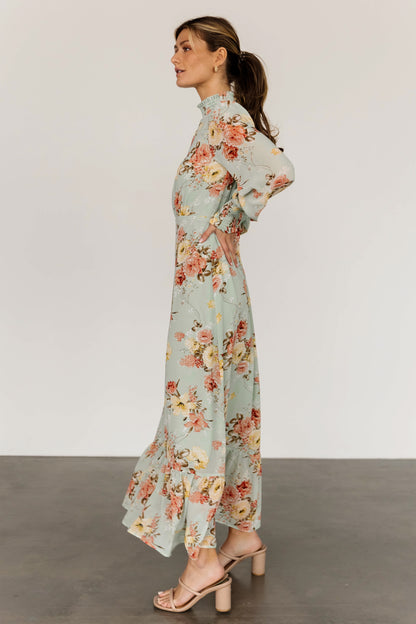 Luciana Maxi Dress | Sage Multi