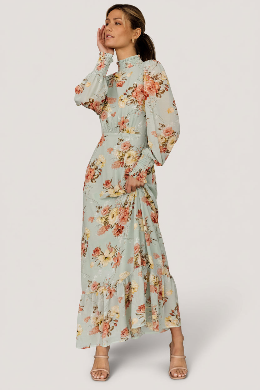 Luciana Maxi Dress | Sage Multi