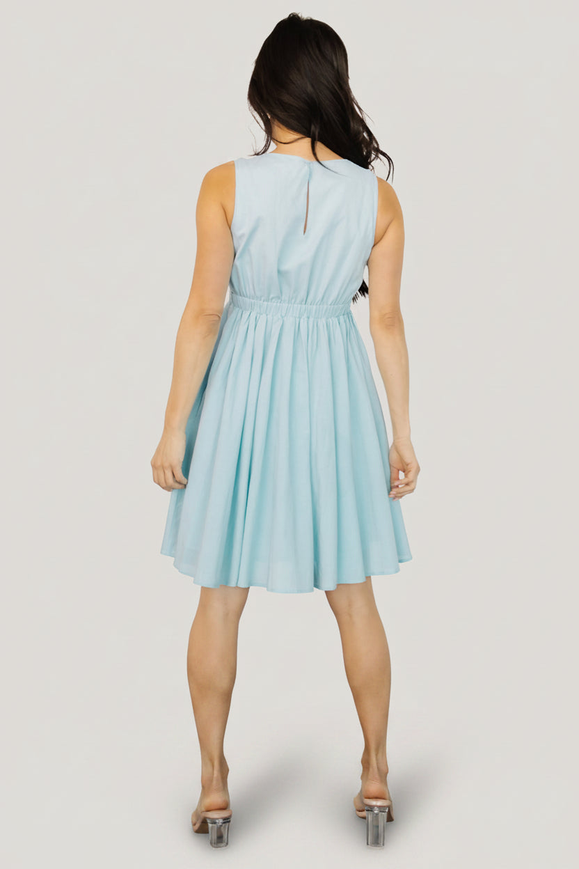 strapless open back dress Elegant Alisha Gown in Light Blue – Shop Stunning Formal Dresses Online main image 0