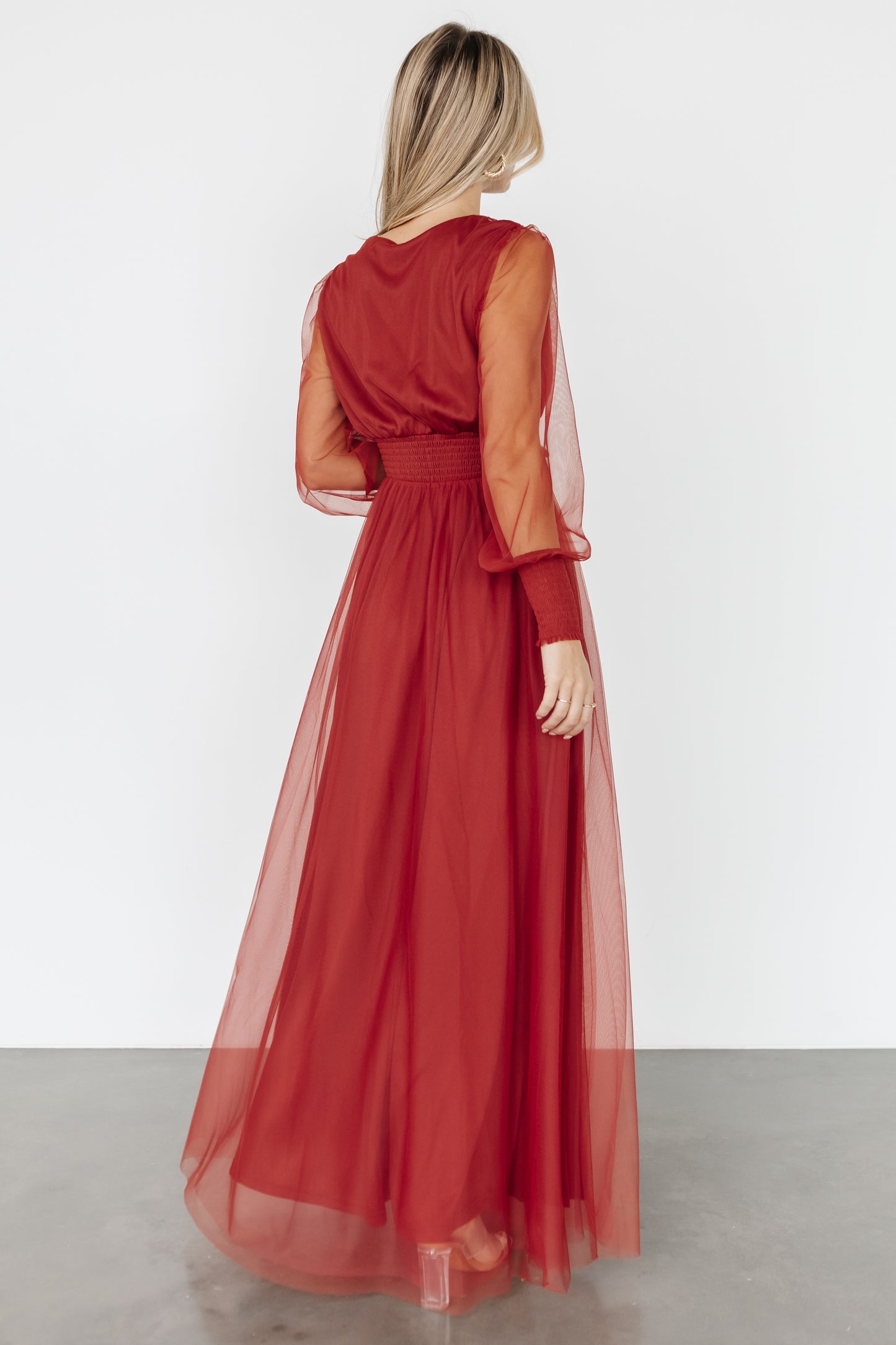 Layla Tulle Maxi Dress | Terracotta