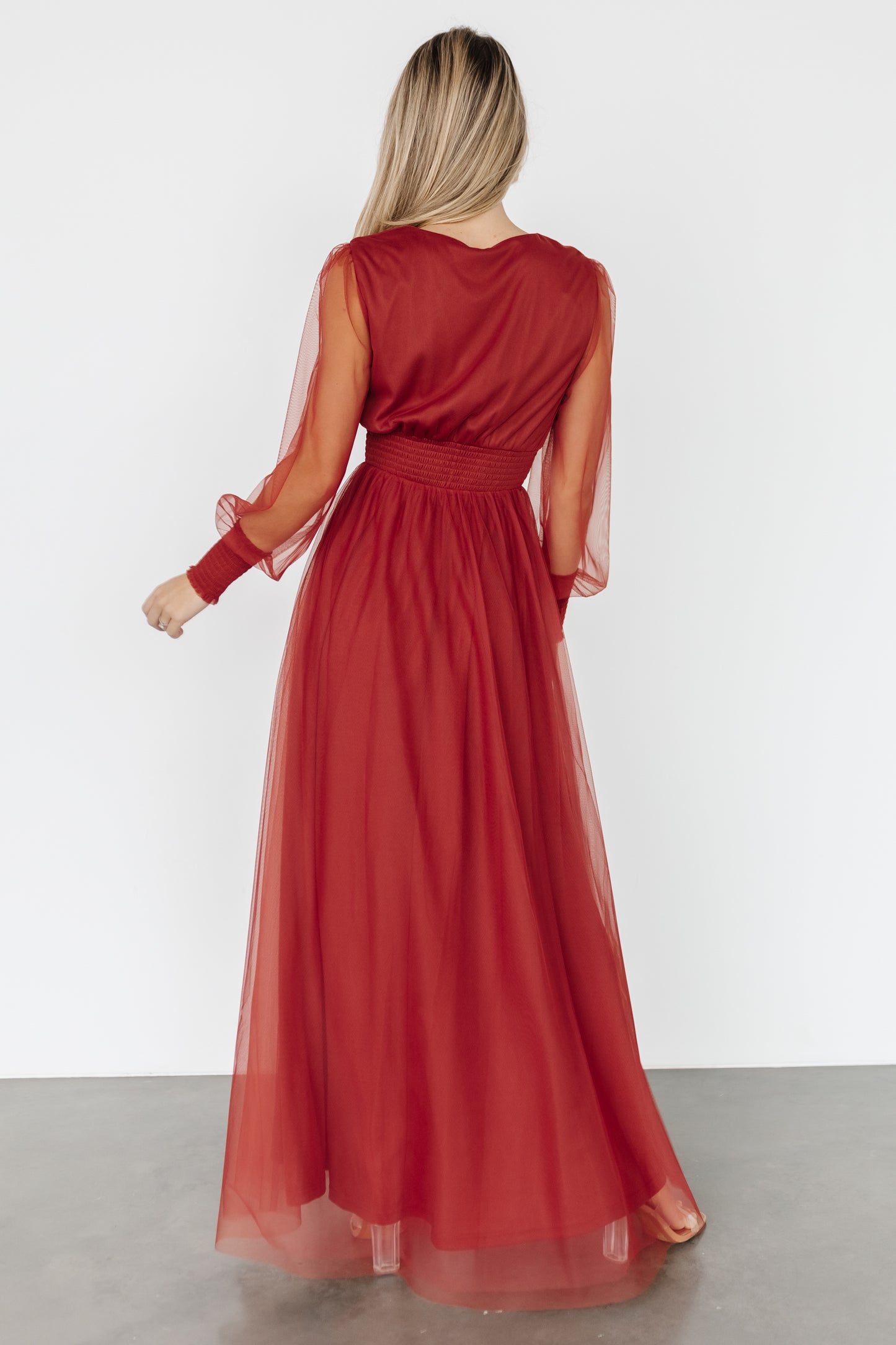 Layla Tulle Maxi Dress | Terracotta