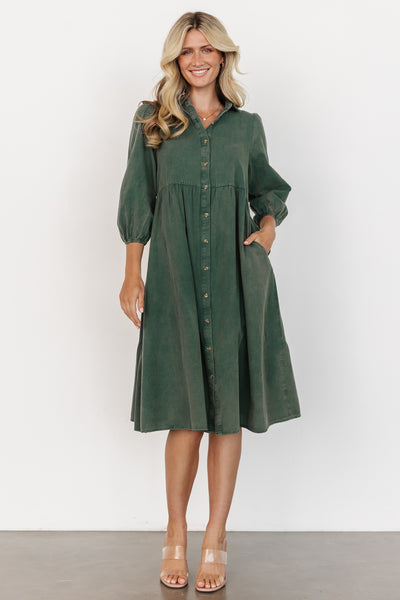 light green babydoll dress Dream All Day Babydoll Dress In Green