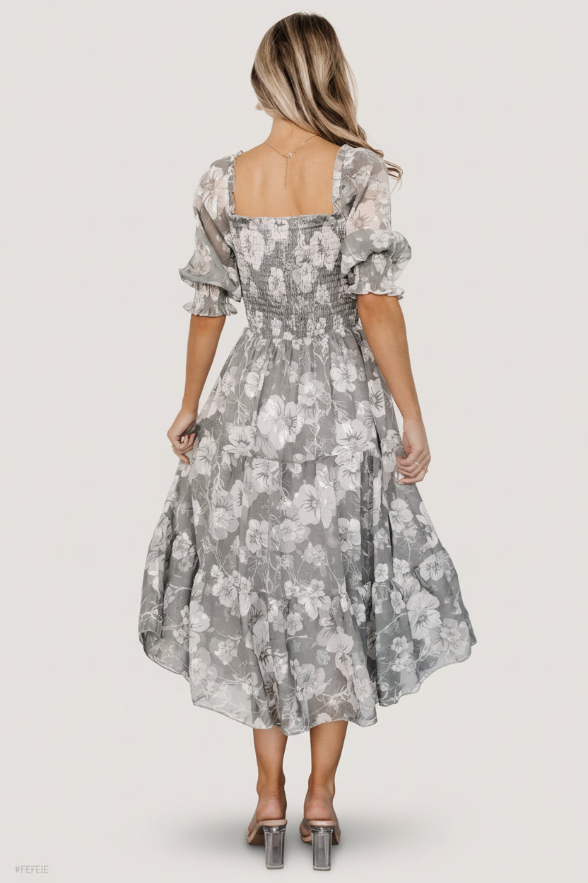 Baltic Born Womens Fabian Jacquard Midi Dress | Dusty Sage | Size: Small Baltic Born Womens Fabian Jacquard Midi Dress | Dusty Sage | Size: Small