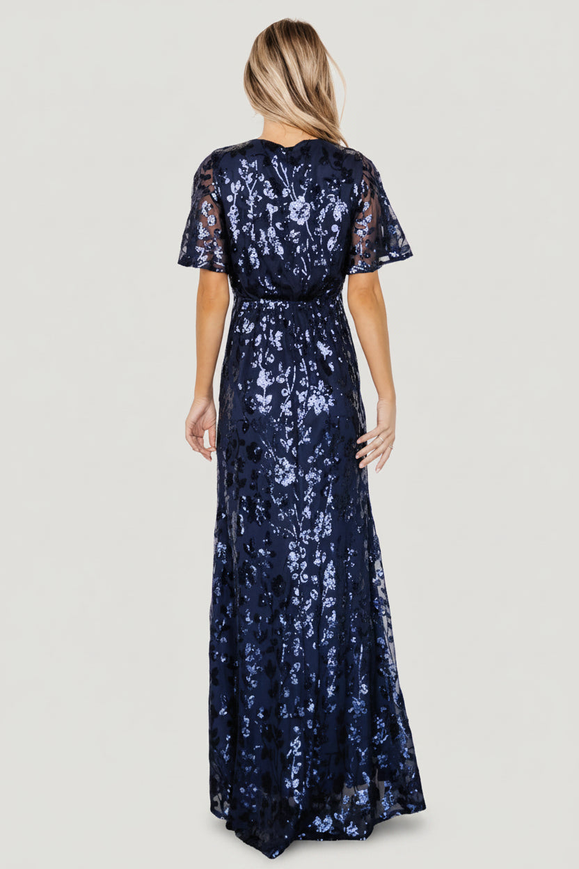 Esme Sequin Dress Navy Tulle Maxi | Baltic Born Esme Sequin Dress Navy Tulle Maxi | Baltic Born