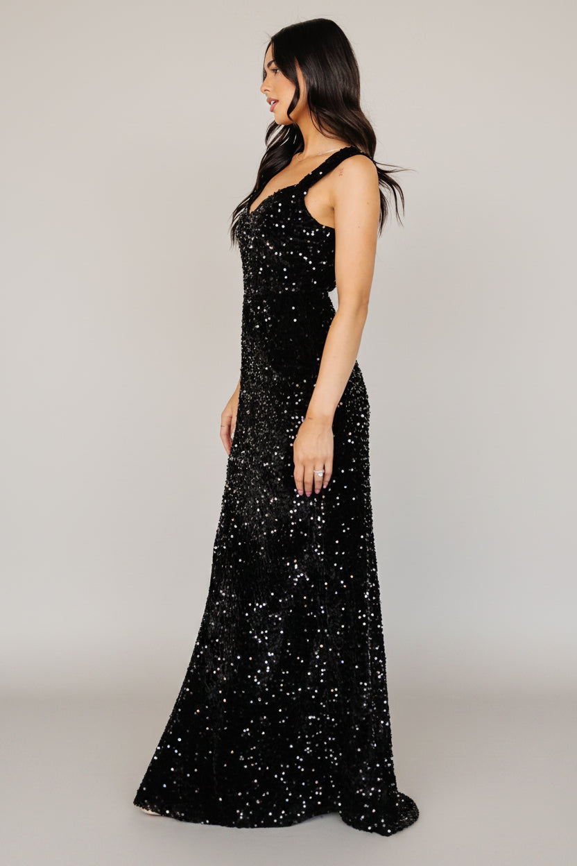Baltic Born Womens Monroe Sequin Gown | Black | Size: 3XL Baltic Born Womens Monroe Sequin Gown | Black | Size: 3XL