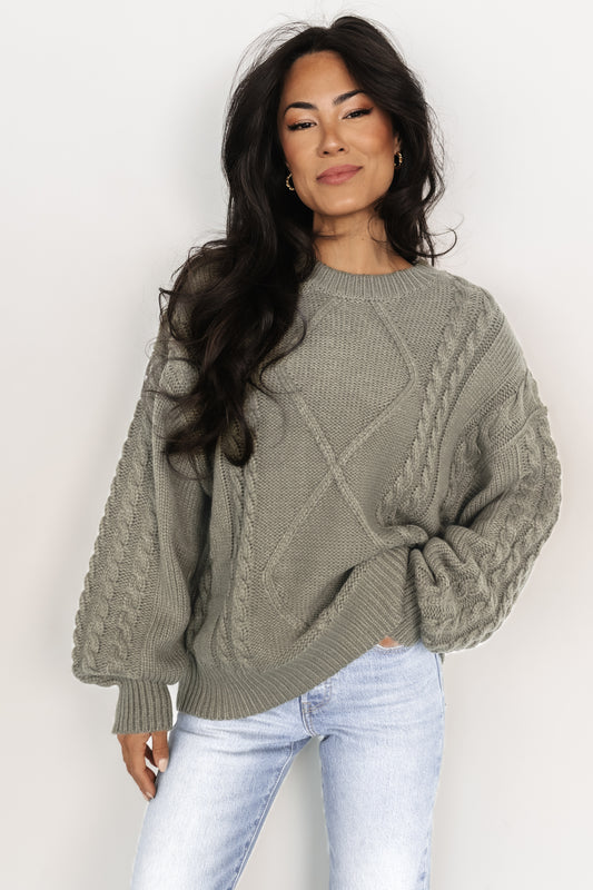 Mona Knit Sweater | Olive