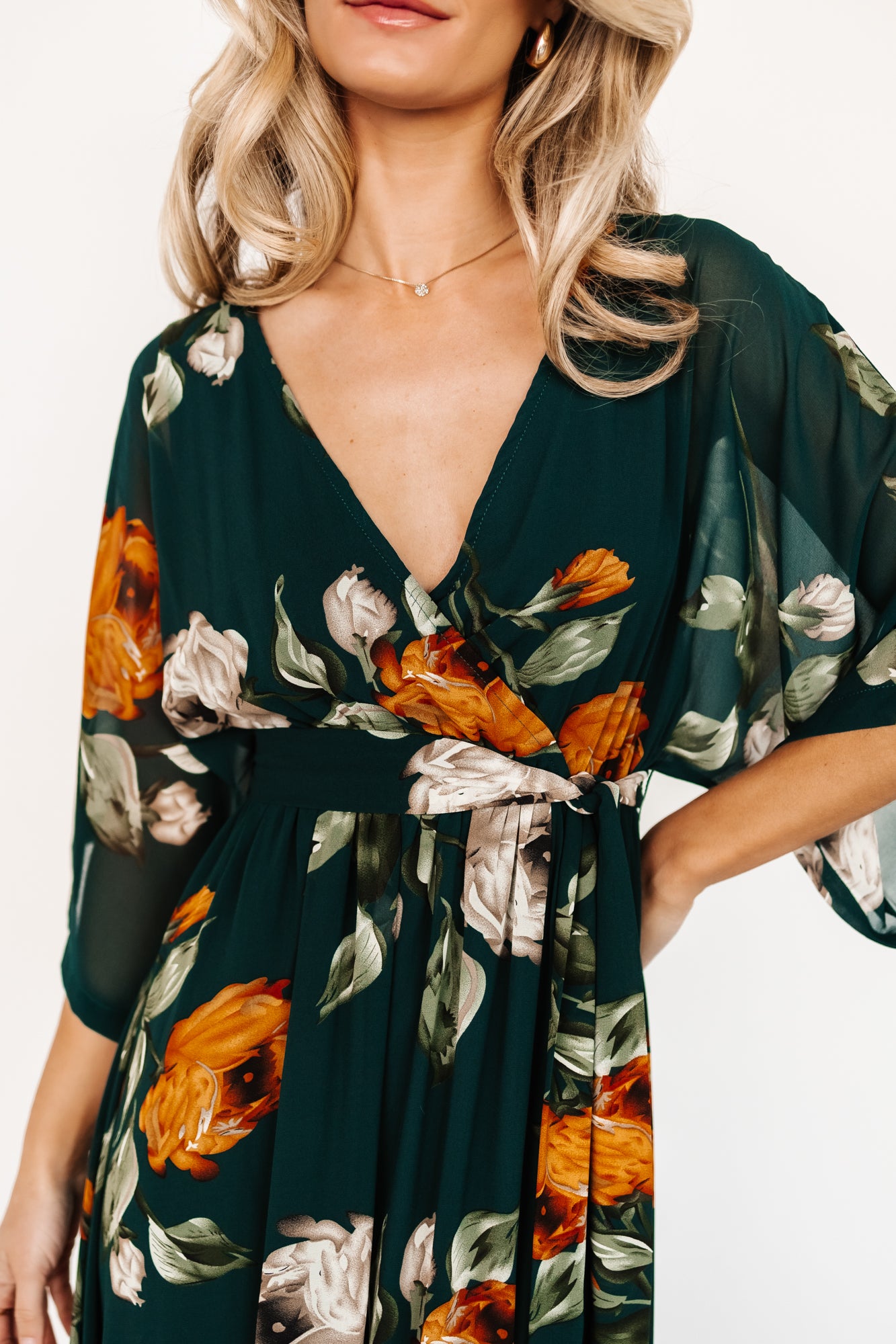 Kia Kimono Maxi Dress | Deep Topaz Floral