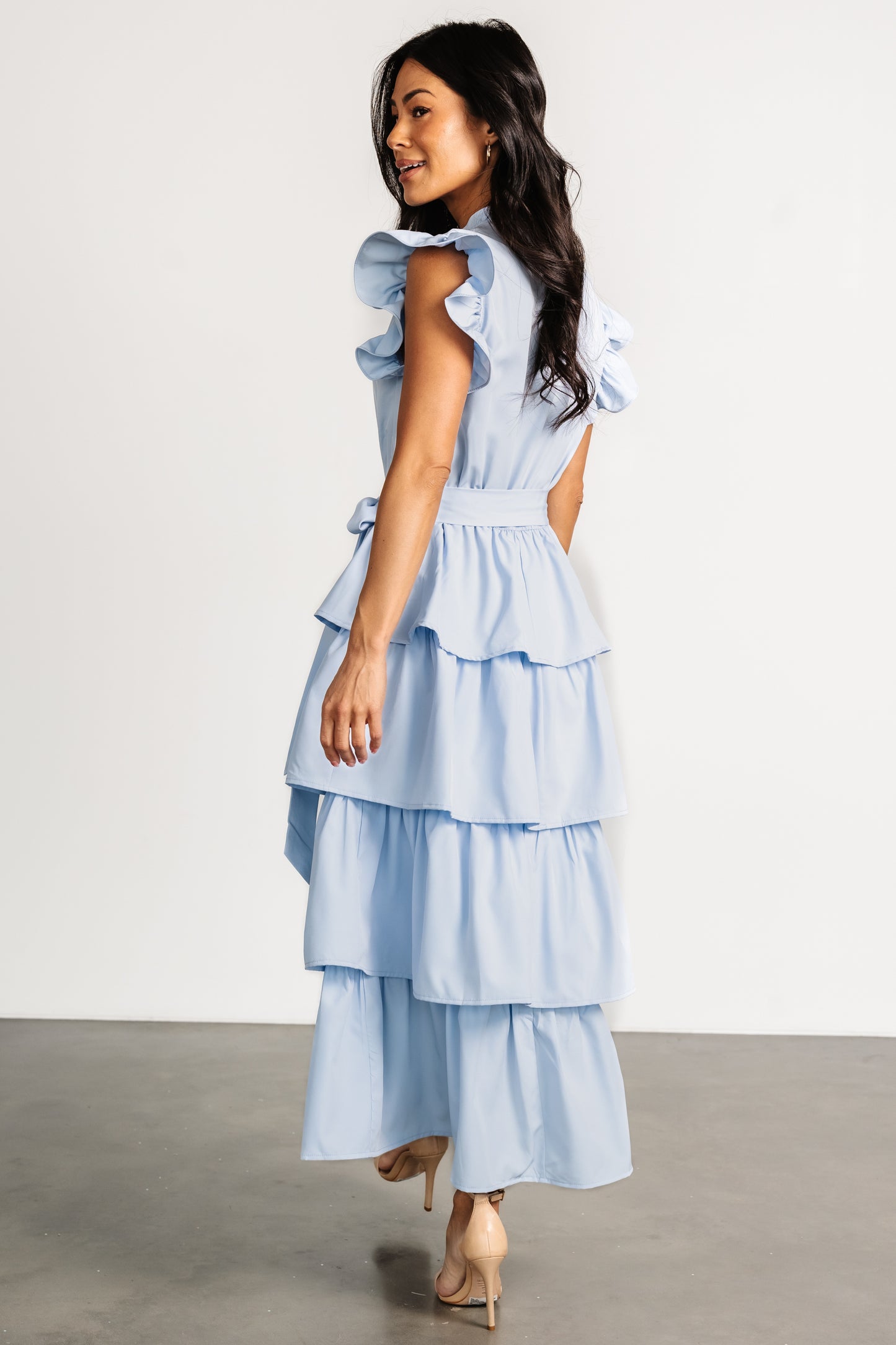 Chrysanthi Tiered Dress | Light Blue