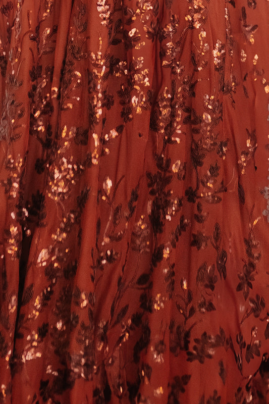 Fabric Swatch - Destiny Sequin | Cinnamon