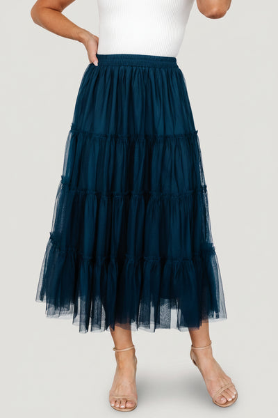 Galena Tulle Skirt | Deep Topaz