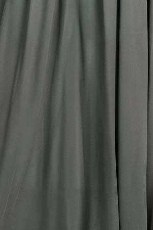 Close-up of Dark Sage Kia Chiffon fabric swatch showing sheer, lightweight chiffon texture and soft drape; 3 x 4 in sample.