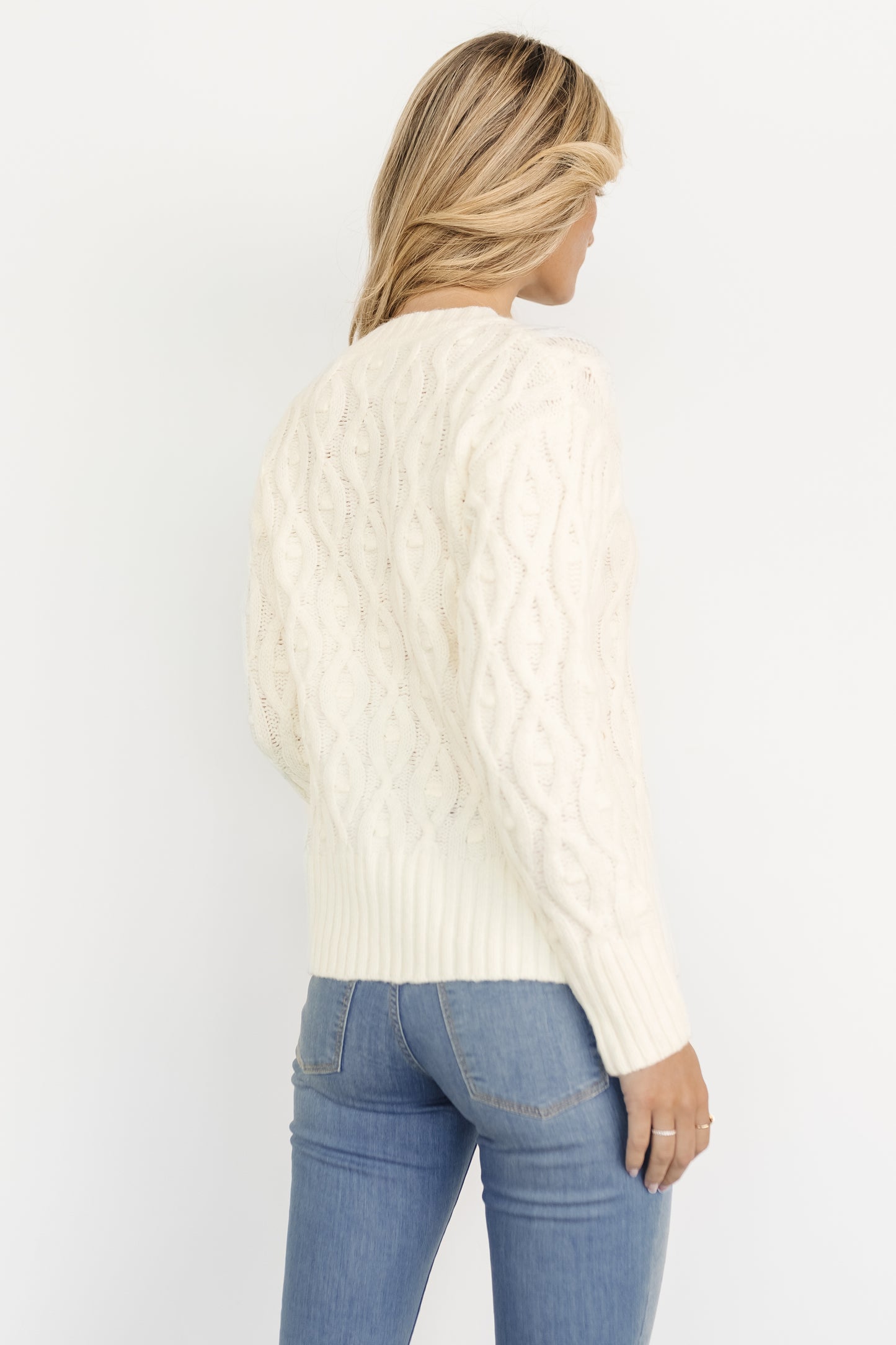 Avoriaz Cable Knit Sweater | Ivory