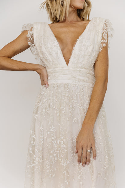 Arlene Shimmer Gown | Ivory