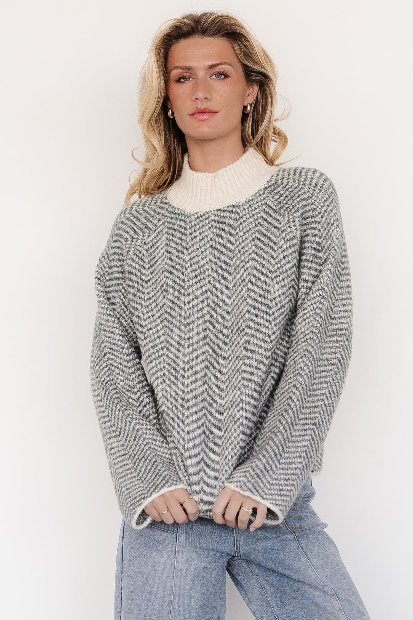 Trisha Knit Sweater | Balsam Stripe