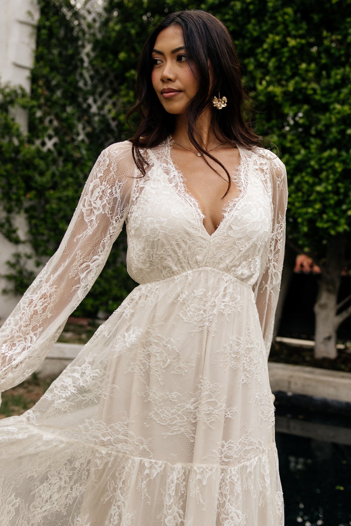 Baltic Born Womens Gloria Lace Maxi Dress | Vintage Cream Baltic Born Womens Gloria Lace Maxi Dress | Vintage Cream